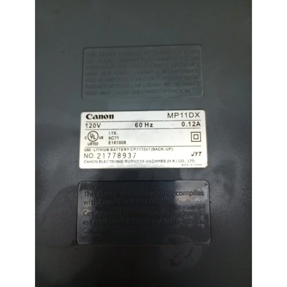 Canon MP11DX Printing Calculator
